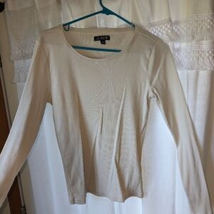 J. Crew ribbed long sleeve scoop neck